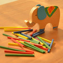 Baby Toys Educational Elephant Balancing Blocks Wooden Toys Beech Wood Bala
