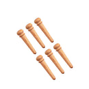 6x Maplewood Bridge End Pins Cones for Acoustic Guitars / String Pegs / Plain