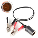 Car Cigarette Lighter Socket To Car Battery Alligator Clip Charger Cable Wire LJ