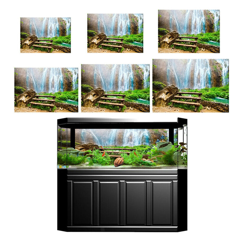 Aquarium Background Forest Poster Fish Tank Wallpaper Ornament 61x30cm