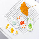 4pcs/set Autumn Leaf Simple Plant Magnetic Bookmark Book Marker Page Clip Office