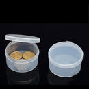 5pcs Round Clear Plastic Storage Box Collection Container Case Part Box    JR