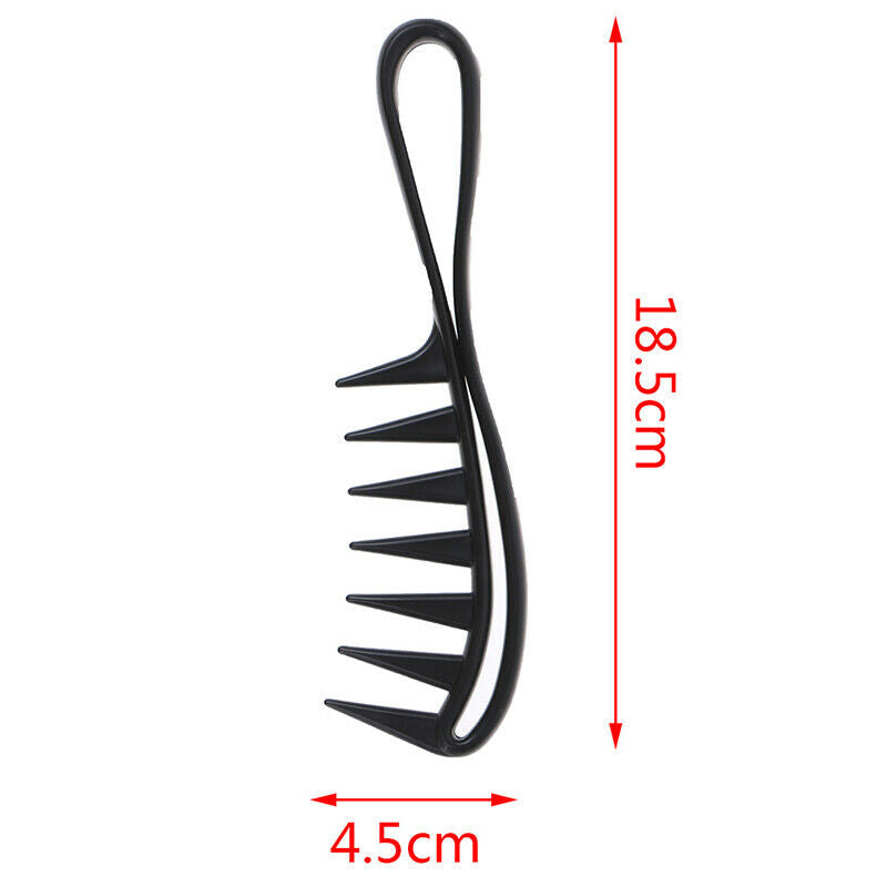 Shark Jumbo Wide Tooth Black Handle Grip Hair Comb Men Hairdressing Teeth Co Gw