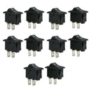 10PCS Lot 2 Pin 12V Car Boat Round Dot Light ON/OFF Rocker Toggle Switch To BX