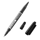 10pcs Black Double Ended Permanent Art Drawing Markers Highlighter Pen Set