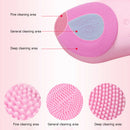 Electric Silicone Facial Cleansing Instrument Vibration Face Washer (Pink)