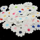 50 SMALL Flower Patch Embroidered Sew on Patches Dress Applique Badge Craft