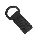 4pcs Nylon Strap Buckles Hooks Belt Hanging Keychain D-Ring Carabiner Black
