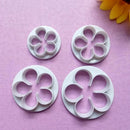 4x Fondant Cake Biscuit Mold Cookie Sugarcraft Plunger Mould Decorating .