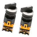Latching Selector Rotary Switch 22mm Mounting ON-OFF 3 Position Switch Knob