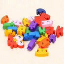 2Pcs Wooden Puzzles, Alphabet Jigsaw Puzzle Building Blocks Animal Wooden S E4D9