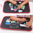 Children Mess Free Chalk Board Reusable Doodle & Drawing Board Xmas Gift - A