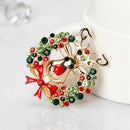 1X Fashion Personality Women's Christmas Brooches Pin Rhinestone Covered Sc