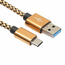 Golden USB-C 3.1 Type C Male to 3.0 Type A Male Data Charge Fast Charging C