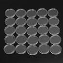 100PCS Clear Round Plastic Coin Capsule Container Storage Box Holder Case 30mm