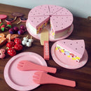 40PCS Wooden Kitchen Cooking Toys for Children Kitchen Food Toys Strawberry