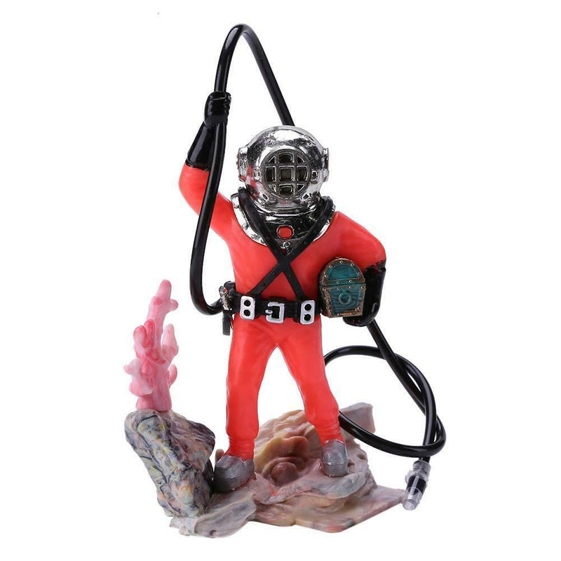 Underwater Animation Landscape Treasure Hunt Diver Pneumatic Decor (Red)