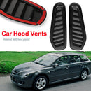 1 Pair Decorative Car Hood Vents ABS Air Intake Scoop Bonnet Louvers Black
