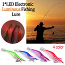 Squid Lure Bait Electronic Crankbaits Night Luminous Jig Fishing LED Hook Shrimp