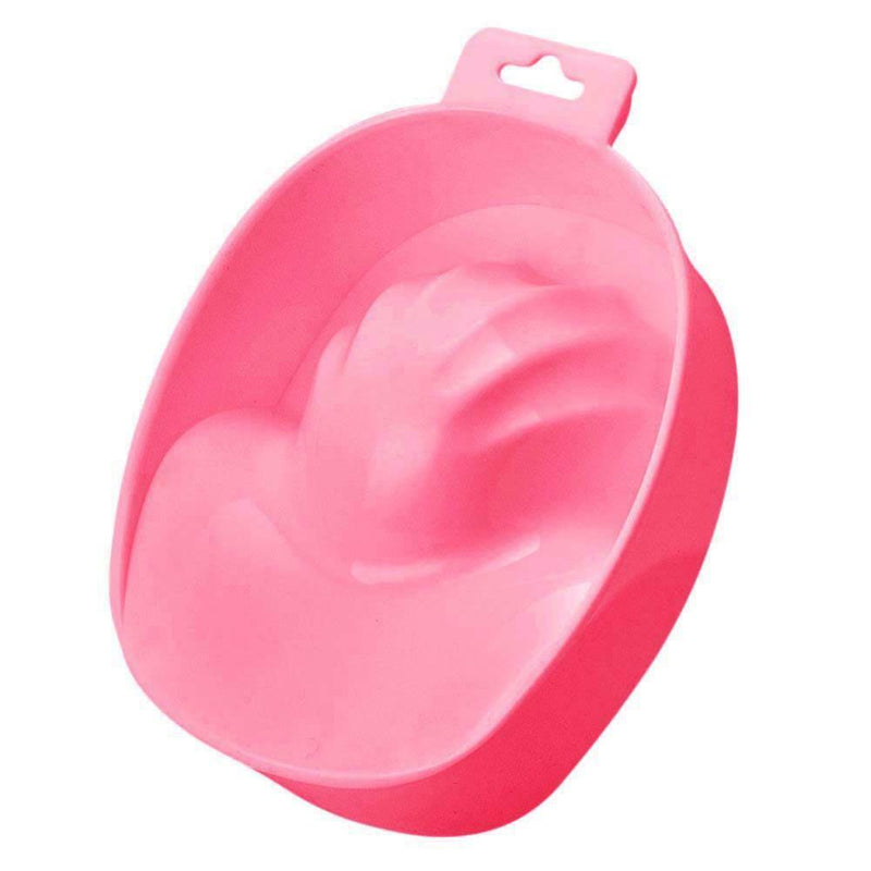 Nail Art Hand Wash Remover Soak Plastic Bowl Nail Bath Manicure Tool(Pink)