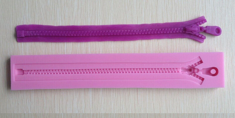 1*Zip Zipper Silicone Cake Fondant Decor Topper Mould Chocolate Baking Mold B Gn