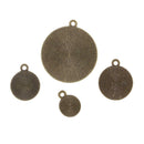 114pc Fit 12-25mm Double Hanging Cameo Cabochon Base Setting For DIY Pendant
