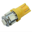 50X Amber Yellow T10 5050 5SMD LED Interior Dome Light Bulb W5W 168 194 28 LKR