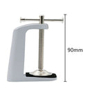 2 Pack Stainless Steel Adjustable Arm Clamp Table Lamp Clip Desk Clamp, ensures