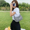 Fashion Zebra Print Women Handbag Tote Small PU Underarm Shoulder Bag (1)