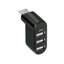 Rotatable High Speed 3 Ports USB HUB 2.0 USB Splitter Adapter for Notebook/