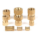 M4 x 4mm Female Thread Brass Knurled Threaded Insert Embedment Nuts 200PCS W9M5