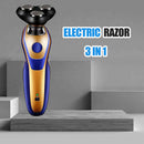 3 in 1 Men Washable Rechargeable Electric Razor Beard Hair Shaving Machine