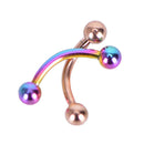 12Pcs/Set Curved Bar Barbell Ball Spike Tragus Eyebrow Lip Ring Body Pierc JR