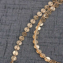 Multilayer Sequins Rhinestone Tassel Pendants Chain Necklace Choker Collar  G7B5