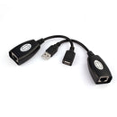 USB Extension Extender Adapter Up To 150ft Using CAT5 RJ45 LAN Cable Tide