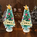 Mini Snow Christmas Tree Decor For Home Supplies Pine Decoration Trees Chri P4X8