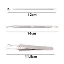3Pcs Stainless Steel Facial Acne Spot Pimple Remover Extractor Tool Cleansers MO
