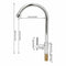 1/2" Kitchen Connect Basin Faucet Gooseneck Single Cold Water Tap Chrome Plated
