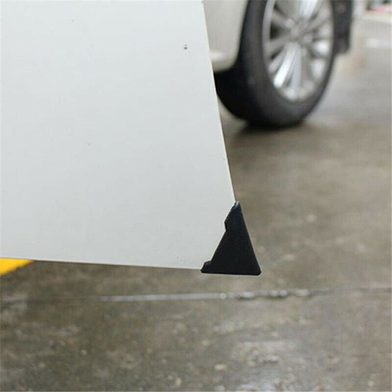 2PCS Car Door Corner Cover Silicone Mouldings Crash Protection Protector Bla Ew