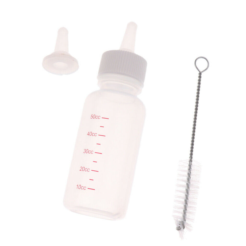 2 Pcs Feeding Nursing Bottle Nipple Brush Kit For Dog Puppy Cat Kitten Pet
