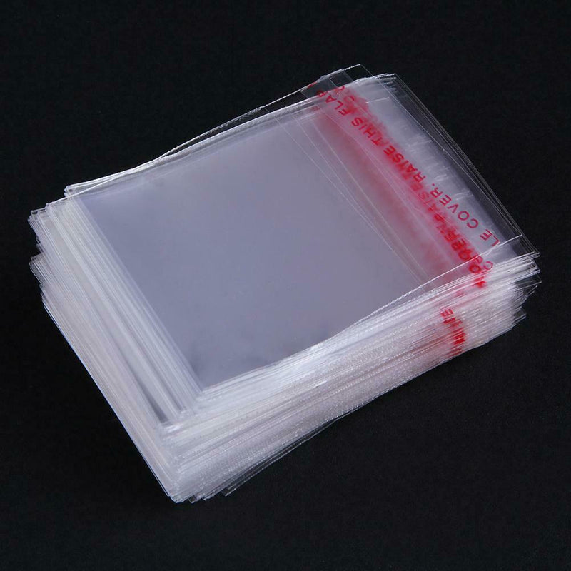200pcs Clear OPP Bag Self Adhesive Seal Plastic Rhinestone Jewelry Contain
