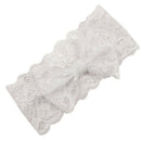 Kids Baby Girl Lace Bowknot Headband Headwear (White)