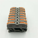 10Pcs LAS--211 1 Pin Din Rail Compact Cable Wiring Connector Terminal Block