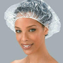 100pcs Disposable One-off Hotel Home Shower Bathing Clear Hair Elastic Cap Hats