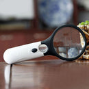 Handheld 45X Magnifying Reading Glass Lens Jewelry Loupe With 3 LED Light JSME
