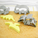 6X stainless steel dinosaur shape pastry cookie biscuit cutter cake decor moldJR