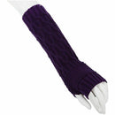 Gloves Braided Knitted Oversleeve Hand Arm more Hot Fingerless Gloves (Purp Y5A8