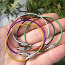 Useful 5x Stainless Steel Wire Keychain Cable Key Ring Chain Outdoor Keyring