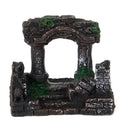 Roman Temple Door Aquarium Fish Tank Ornament Hiding Cave Underwater Decor