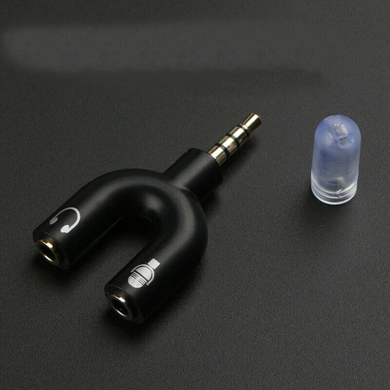 3.5mm Audio Jack to Headphone and Microphone U Splitter Converter Adapt NWH